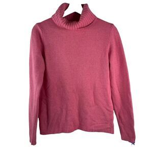 Benedetta B. Size M Sweater Turtleneck Wool Blend Solid Pink Long Sleeve Women’s